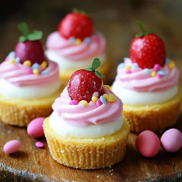 Easter No-Bake Mini Cheesecakes