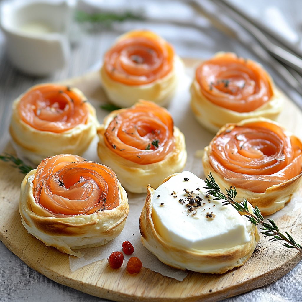 Lire la suite à propos de l’article Bouchées de Pâte Feuilletée au Saumon Fumé