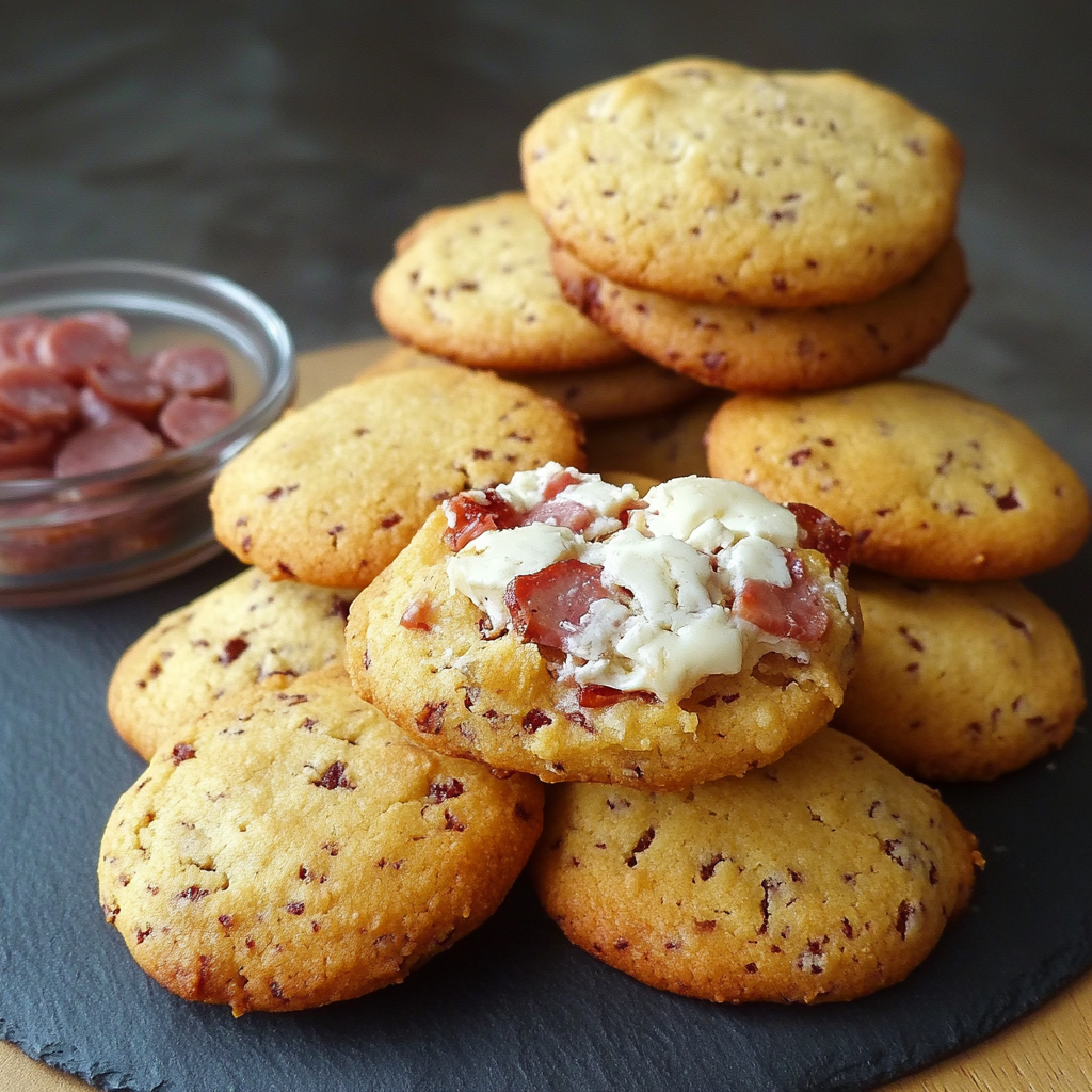 Lire la suite à propos de l’article Cookies Salés au Jambon et au Fromage