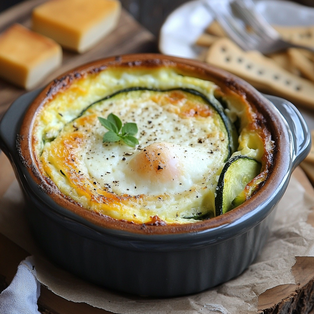 Lire la suite à propos de l’article Oeufs Cocotte with Zucchini & Goat Cheese